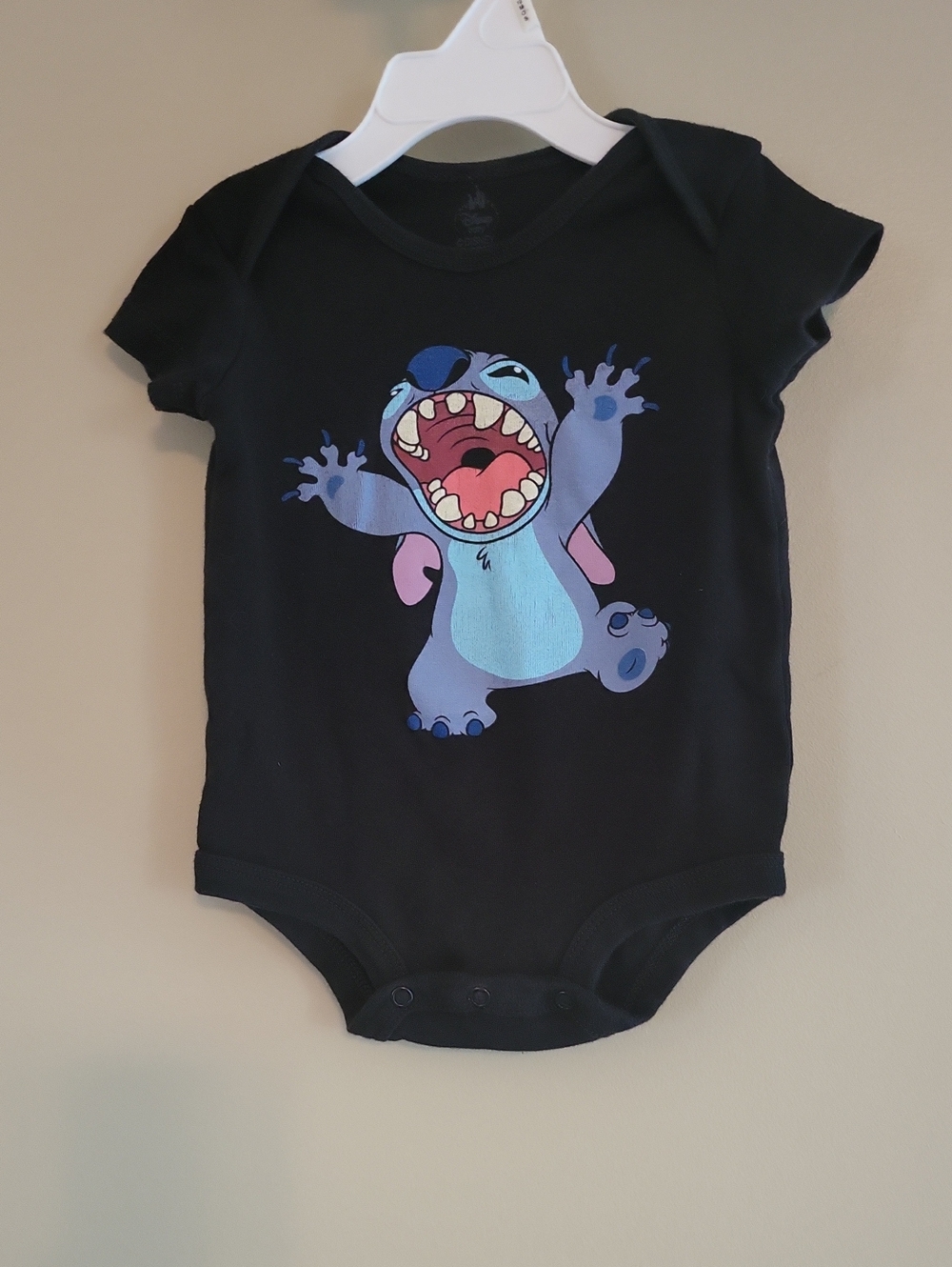 Disney black onesie /bodysuit with blue Stitch graphic
